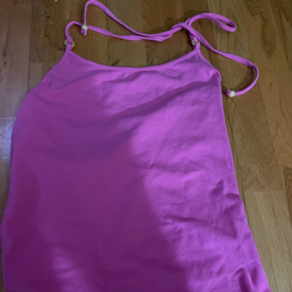 Hot pink halter top